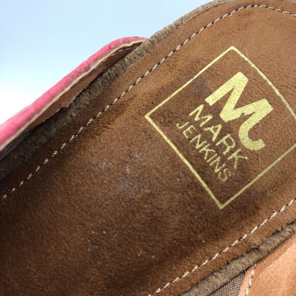 Mark Jenkins Women's Pink Slip on Mules Tasseled 7/37 Pointed Toe Flats Comfort - Picture 11 of 13